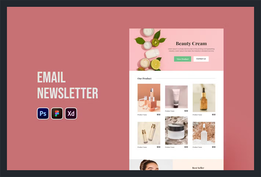 Beauty Email Newsletter for Marketing 