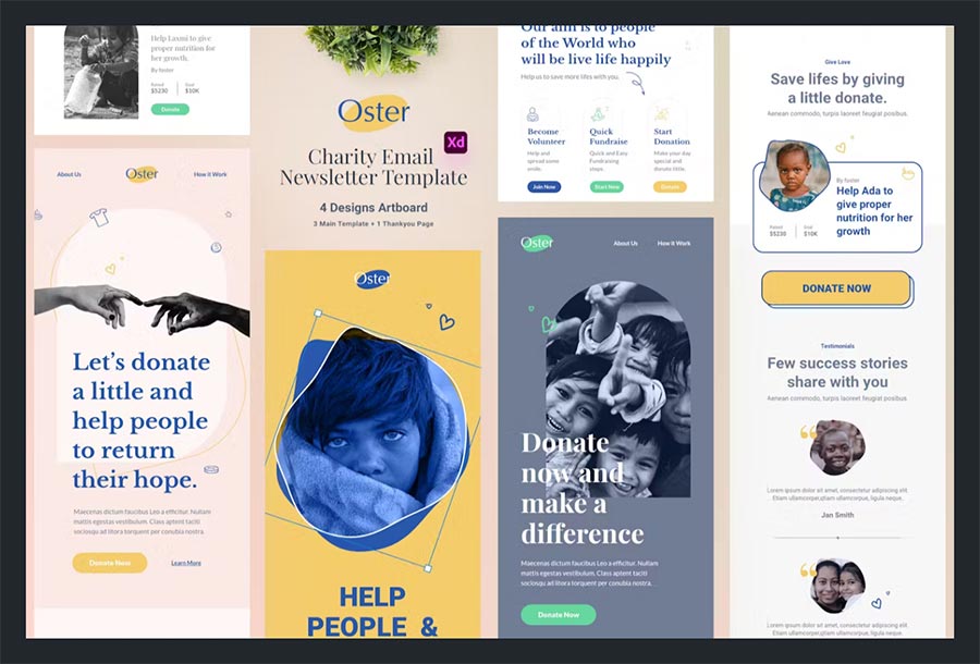 Charity Email Newsletter Templates